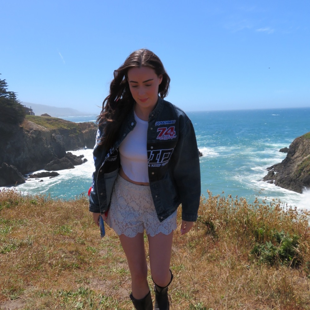 PrettyLittleThing Blue Denim Racer Jacket